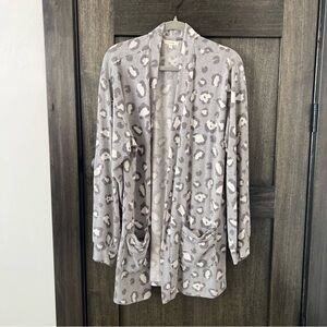 Women’s Maurice’s Gray Leopard Print Cardigan Size L